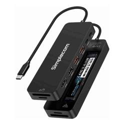 (LS)Simplecom CHT595 9-in-1 USB-C Multiport Docking Station with NVMe M.2 Enclosure 2xUSB-A 10Gbps, USB-C 10Gbps, HDMI 2.0 4K@60Hz, SD/MicroSD, PD100W