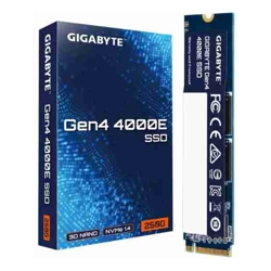 GIGABYTE Gen4 4000E 250GB NVMe PCIe 4.0 x4 M.2 2280 SSD, 3600MB/s Read, 3000MB/s Write, 1.5M Hours MTBF, 3-Year Warranty