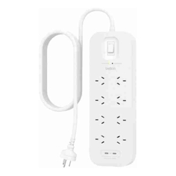 Belkin Surge Pro 8-Outlet Surge Protector With Dual USB-C Ports (SRB004AU2M) - Heavy Duty 2M Power Cord, 900 Joules, $70000 CEW, 2 Years Warranty