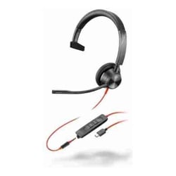 POLY BLACKWIRE 3315 MONAURAL U SB-C HEADSET 3.5MM PLUG USB- C/A ADAPTER