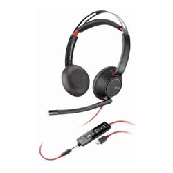 POLY BLACKWIRE 5220 STEREO USB -C HEADSET 3.5MM PLUG USB-C/ A ADAPTER