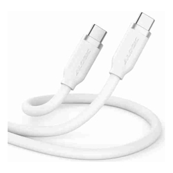 Elements Silicone 5A/240W USB2 USB-C to C Male Cable with cable tie 2m - White
