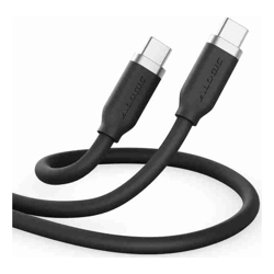 ALIOGIC Elements Silicone 5A/240W USB2 USB-C to C Male Cable with cable tie Black 2m