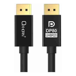Oxhorn 4K DisplayPort 2.1 DP80 Cable 3m Male to Male V2.1 16K@60Hz Gold-Plated Aluminum High Speed VESA Certified  for Gaming Monitor TV PC Laptop