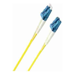 8ware 2m LC-LC OS2 Single Mode Dual-Core Fibre / Fiber Optic Cable UPC Duplex Armoured Low Smoke Zero Halogen (LSZH) Jacket Yellow