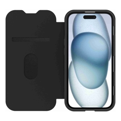 OtterBox React Folio MagSafe Apple iPhone 17e /  iPhone 16e / iPhone 15 / iPhone 14 / iPhone 13 (6.1") Case Black Crystal (Clear/Black) ,7 Years Warra
