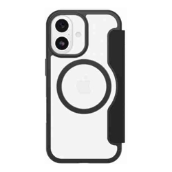 OtterBox React Folio MagSafe Apple iPhone 17 (6.3") Case Black Crystal (Clear/Black) - (77-98586), DROP+ Military Standard, 7 Years Warranty