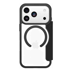 OtterBox React Folio MagSafe Apple iPhone 18 Pro / iPhone 17 Pro (6.3") Case Black Crystal (Clear/Black) - (77-98588), 7 Years Warranty