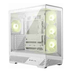 MSI MAG PANO 130R PZ WHITE, Mid Tower ATX Gaming Case, Tempered Glass, Drive Bays: 3x2.5" SSD &amp; 2x3.5" HDD, Expansion Slots: 7, Fan: 120mm, Mothernoard Support: ATX, MicroATX, MiniITX , White, 1 Year 