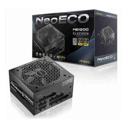 Antec NE1200P AU, 1200W, 80 PLUS Platinum, ATX 3.1, PCIe 5.1 (12V-2x6), Full Modular, Active PFC, 120mm FDB Fan, 10Y Warranty