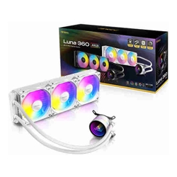 Antec Luna 360 ARGB White, 360mm AIO, 3x120mm ARGB PWM Fans, 800-1800RPM, 67.62CFM, Intel LGA1700/1851, AMD AM4/AM5, 2Y Warranty