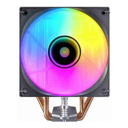 Antec F400 ARGB - Black, 120mm ARGB PWM Fan, 4 Copper Heat Pipes, 205W TDP, 600-1700RPM, 63CFM Airflow, Intel LGA1851/1700, AMD AM5