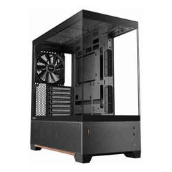 Antec C6 WOOD - Black, Mid Tower, ATX/Micro-ATX/ITX, Tempered Glass, USB-C 10Gbps, 3 PWM Fans, 360mm Radiator, 450mm GPU, 2Yr Wty