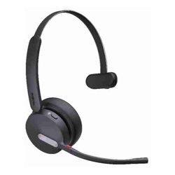 Yealink WH64-M-UC,  WH64 UC Mono DECT Wireless Headset with Base Station, On-Ear Design, 30mm Drivers, DECT/BT 5.2 Connectivity, Up to 32hrs Battery Life, Up to 150m Distance, 3-Mic Noise Cancellation