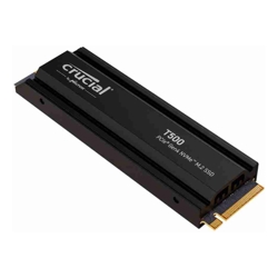 Crucial T500 1TB Gen4 NVMe SSD w Heatsink - 7300/6800 MB/s R/W 600TBW 1440K IOPs 1.5M hrs MTTF DirectStorage Acronis True Image Adobe Creative Cloud