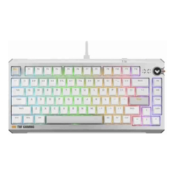 ASUS TUF Gaming K4 Magnetic - White, magnetic switches, 8000Hz polling, 0.1-3.3mm actuation, RGB, hot-swappable, PBT keycaps, USB-C