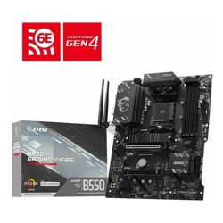 MSI B550 GAMING WIFI6E, AMD B550, AM4, Ryzen 5000/3000, DDR4 128GB, PCIe 4.0, 2x M.2, Wi-Fi 6E, 1Gb LAN, USB 10Gbps, ATX, 4866+MHz OC, RGB, 7.1 Audio