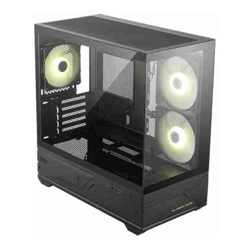 MSI MAG PANO M110R - Black, Mini Tower, 270 Panoramic Glass, Micro-ATX/Mini-ITX, 3x ARGB Fans, 360mm Radiator, 410mm GPU, USB-C, 5 Expansion Slots