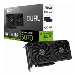 ASUS nVidia GeForce Dual RTX5070 OC 12G-EVO, GDDR7, 6144 CUDA, PCIe 5.0, 28Gbps, 192-bit, 2572MHz OC, 2.5-Slot, SFF Ready, 8K