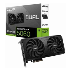 ASUS nVidia Dual GeForce RTX 5060 EVO OC Edition, 8GB, GDDR7, 128-bit, PCIe 5.0, 2565MHz, 3840 CUDA, 2.1-Slot