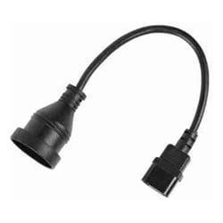 4Cabling 011.180.0029, IEC C14 Mains Socket Power Cable, 0.3m, Black, 1 Year Warranty