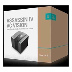 DeepCool, ASSASSIN IV VC VISION DIGITAL, CPU Air Cooler, 300W TDP, Quad-Segment Digital Display, 120mm + 140mm Fans, Silent 3-Phase 6-Slot 4-Pole Motors, 6Year Warranty