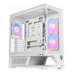 ATX Mid Tower Curved TG Front 2x140mm ARGB Side 1x120mm ARGB Rear Floating Base Design for Max Airflow 42cm VGA Front 20Gbs USBC GPU Support