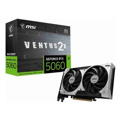 MSI nVidia GeForce RTX 5060 8G VENTUS 2X OC V1, GDDR7, 128-bit, 2527 MHz Boost, PCIe 5.0 x16, 3840 CUDA Cores, 145W, DP x3, HDMI x1, 8K, G-SYNC Y