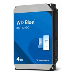 Western Digital Blue PC Desktop Hard Drive - 4TB, 3.5-inch SATA HDD, 5400 RPM, CMR, 128MB cache, up to 185MB/s