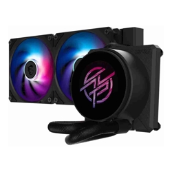 MSI MPG CORELIQUID P22 240 - BLACK, 240mm AIO CPU cooler with 2.1" IPS LCD, dual ARGB fans, and Intel LGA1700/1851  AMD AM4/AM5 support