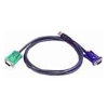 ATEN 3.0M 3IN1 VGA, USB CONSOLE KVM SPLIT CABLE HDB-15M TO SPHD-15M NO WTY