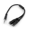 StarTech Headset Adapter for Headsets with Separate headphone/Microphone plugs - 3.5mm 4 Position to 2x 3 Position 3.5mm M/F