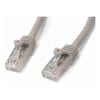 STARTECH.COM CAT6 ETHERNET CABLE 5M GREY 650MHZ 100W Snagless PATCH CORD LTW