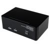 StarTech 2-Port DVI VGA Dual Monitor KVM Switch USB with Audio and USB 2.0 Hub