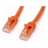 STARTECH.COM CAT6 ETHERNET CABLE 5M Orange 650MHZ 100W SNAGLESS PATCH CORD LTW