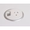 Elsafe Pixel 1x GPO 1x TUF with 800mm Lead and J Coupler (White/Silver)