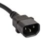 IEC C14 to Mains Socket Cord 30cm