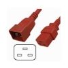 15A IEC C19 - C20 Extension Cord - 1m - Red