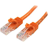 StarTech 0.5m Orange Snagless Cat5e Patch Cable
