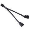 3-Pin Fan to 2x 3-Pin Fan Splitter Cable Black 25cm