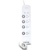 ALOGIC 4 Outlet Power Board with Individual Switches & 4 USB Ports (4.5A Current) - Surge & Overload Protected  - MOQ:2