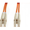 2m LC-LC OM1 Multimode Fibre Optic Cable - Orange - 2mm