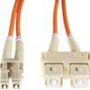0.5m LC-SC OM1 Multimode Fibre Optic Cable - Orange