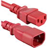 1.5m IEC C13 to C14 Extension Cord M-F: Red