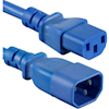 1.5m IEC C13 to C14 Extension Cord M-F: Blue