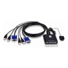 ATEN 2 PORT USB VGA CABLE KVM SWITCH 2YR