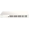 D-Link (DBS-2000-28MP) 28-Port Gigabit Nucluas Cloud Managed PoE Switch with 28 RJ45 (24 PoE) and 4 Combo SFP ports. PoE budget 370 Watts.