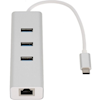 Astrotek USB 3.1 Type C to LAN + USB3.0 Hub Gigabit RJ45 Ethernet Network Adapter Converter Cable 15cm