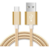 Astrotek 1m Micro USB Data Sync Charger Cable Cord Gold Colour for Samsung HTC Motorola Nokia Kndle Android Phone Tablet and Devices