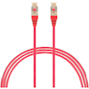 2.5M Cat6a RJ45 S/FTP Thin LSZH 30 AWG Network Cable. Red